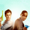 bethctg: gus and shawn hold water pistols (psych - water guns)