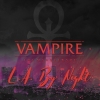 labnkinkmeme: a pink-cast cityscape with imposed text reading "Vampire the masquerade: la by night" (kinkmeme, la by night)