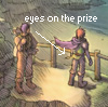 kalloway: A long shot of Dogi and Adol from Ys where it looks like Dogi might be checking out Adol's butt. "Eyes on the prize." (Ys Eyes on the Prize)