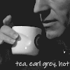 sixbeforelunch: jean luc picard drinking tea, text reads "tea, earl grey, hot" (trek - tea earl grey)
