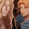 spindizzy: Sypha and Alucard looking very smug (Filth)