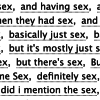 mlravenwrites: Screenshot of AO3 tags that are synonyms for the "Sex" tag. (sex yeah ao3 tags)