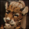 gilliflowers: A neck up image of an anthropomorphic jaguar with a pierced ear (Default)