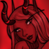 ext_274063: WoW warlock commissioned art, monochrome red (Default)
