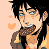 a_little_tea: (Kaiji's donut.)
