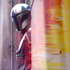 nautilusdreams: The Mandalorian peeking around a corner badassly (the mandalorian)