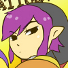 mirrorsshade: Shadow Link from Legend of Zelda with human skin tone and purple hair looking aloof ('human' better than this)