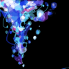 mommy: A blue bubbly design on a black background (Bubbles)