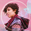 aurumcalendula: profile shot of Elida from Vagrant Queen on a red-violet background (Elida)
