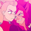 seerofrage: Catra and Adora during princess prom (Catradora prom)