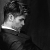 runpunkrun: black and white photograph of chris pine in profile, eyes closed, chin to his chest (what a strange sad day it's been)