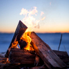 fullupwithfire: a bonfire on a beach (pic | dancing til the next sunrise)