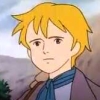 hisblueskies: Blond-haired boy stares 1/4 stage left, neutral expression. (Frown)