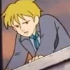 hisblueskies: Blond-haired boy leaning on windowsill, hands apart. (What Gives?)