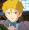 hisblueskies: Blond boy smiles, hand in fist over heart. (Default)