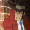 zenigatcha: Zenigata peeking around corner. (Spying around a corner)