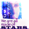 copracat: alia with text "we are all made of stars" (alia made of stars)