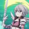 futuresetin: Smiling and spinning her sword. (flawless)
