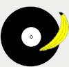 fartoomuchmusic: Record deck with a banana for a tone arm (turntabanana)