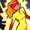 radiantly: (burning bright)