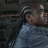 senmut: Nile looking up, braids streaming down behind her, from the plane scene (TOG: Nile)