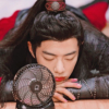 toottootmagicflute: Wei Wuxian laying in front of a small fan (Too hot)