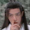 toottootmagicflute: Wei Wuxian tapping his finger against his nose. (Finger flick)
