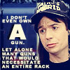 chanaleh: Wayne's World: "I don't even own *a* gun, let alone many guns that would necessitate an entire rack." (gunrack)