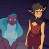 uneedthebadkitty: (Catra: looking with Melog)