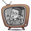 oldtoadwoman: Bitmoji me inside a black-n-white TV set image (TV)