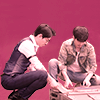 sakana17: shen wei and zhao yunlan crouching over the suitcase of books (guardian-shenwei-zhaoyunlan-ep8-books-cr)
