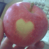patchworked: Heart-shaped appleskin (You look delicious <3)