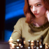 lirazel: Beth Harmon from The Queen's Gambit with her chessboard ([tv] endgame)