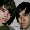 frausorge: Ryan Ross and Pete Wentz with long sideswept bangs and heavy eyeliner (take your eyeliner to the studio)