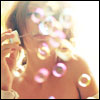 phinnia: girl blowing bubbles (bubbles)