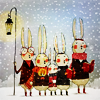 bunnyboo: An illustration of rabbits caroling in the snow (winter)