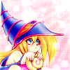 ai: dark magician girl using her staff to prop her head up (gift2)