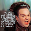 turlough: Vir Cotto with the text "Cats! I'm being nibbled to death by cats!" ((babylon 5) nibbled to death by cats)