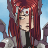 dragongrrl: hair over face looking away not happy (you mean I have to THINK about PROBLEMS)