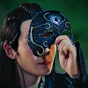 mumblemumble: young shen wei with his face half hidden by the mask he's holding up ([guardian] baby)