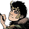 sassgaardian: Loki, male, looking over his shoulder at the camera (Scheming)
