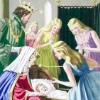 purplecat: The fairies grant the baby Sleeping Beauty Wishes. (General:Fairy Tales)