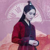 dragonofeternal: Wen Qing standing before an abstracted clock bg (mdzs→ wq time)