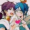 dragonofeternal: Judal and Hakuryuu making a heart with their hands (magi→ juhaku heart)