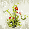 machinaperegrina: Vintage-looking illustration of red flowers and green leaves (temp icon 12)