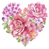 machinaperegrina: Pink and purple flowers in a heart-shaped illustration (temp icon 15)