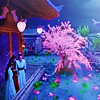 littledust: Blossoming tree and lotuses in Lotus Pier. ([cql] connected and beautiful)