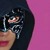 trickytricky: Cropped photo of Black Cloaked Envoy's face with a pink background (Default)