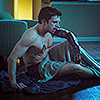 helens78: White man wearing only boxers, with metal arm and military tags. (mcu: bucky naked on floor)