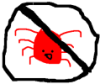 secretfanspace: A happy spidermite, still forbidden, just without 'no' visible (closer, happy, spidermite)